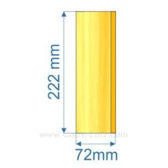 00112  Vitre de poele en Vitrocéramique 72x222 mm biseauté Efel 7,40 €