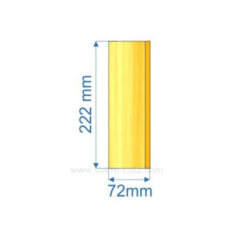 00112  Vitre de poele en Vitrocéramique 72x222 mm biseauté Efel 7,40 €