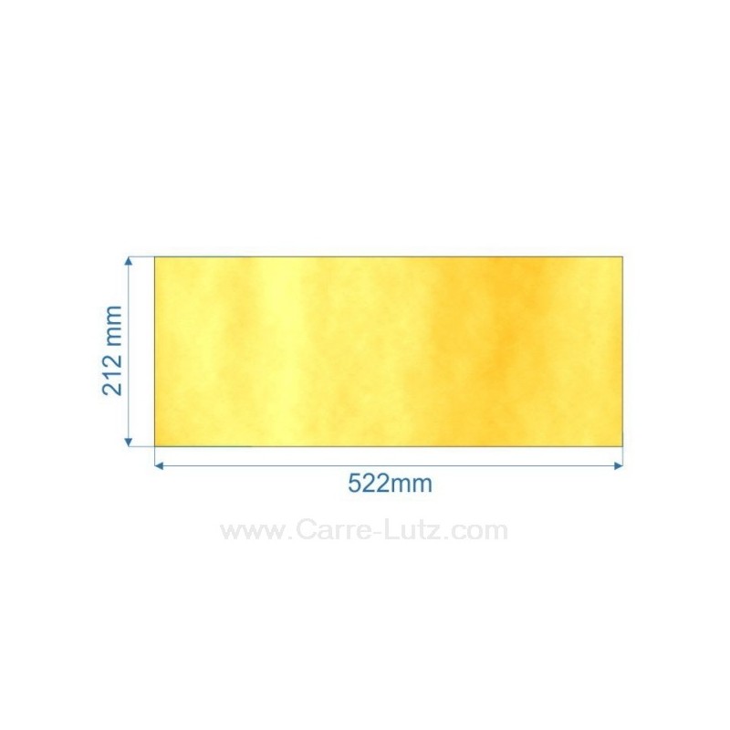 Vitre de poele en Vitrocéramique 522x212 mm Efel kurina