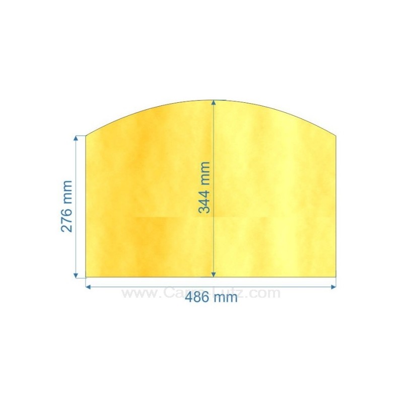 00118  Vitre de poele en Vitrocéramique 486x344x276 arrondi Efel harmony gaz 102,40 €