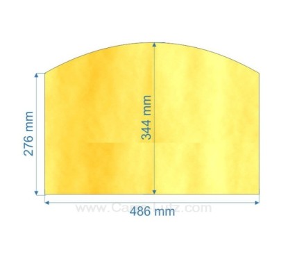 00118  Vitre de poele en Vitrocéramique 486x344x276 arrondi Efel harmony gaz 102,40 €