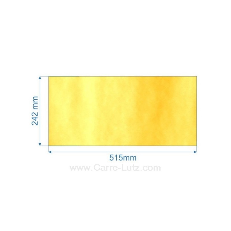 Vitre de poele en Vitrocéramique 515x242 mm Efel