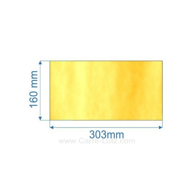 Vitre de poele en Vitrocéramique 303x160 mm Efel bastogne