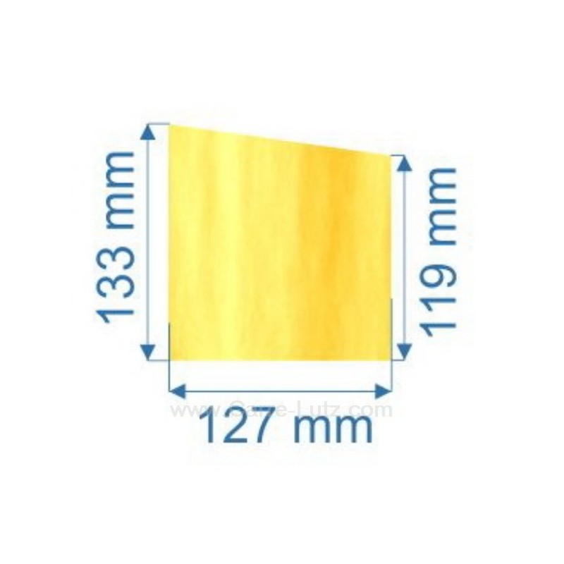 Vitre de poele en Vitrocéramique 127x119 /133 mm Deville 7864 7867