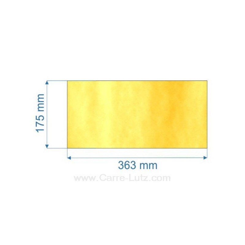 Vitre de poele en Vitrocéramique 363x175 mm Franco Belge duguesclin