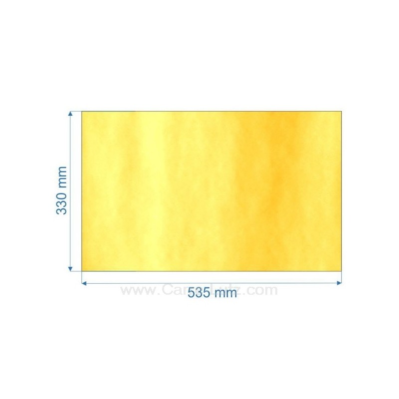 Vitre de poele en Vitrocéramique 535x330 mm FS000013046 Godin 3151 3152 3153