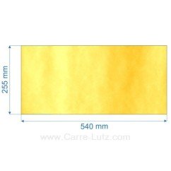 00165  Vitre de poele en Vitrocéramique 540x255 mm 71,50 €