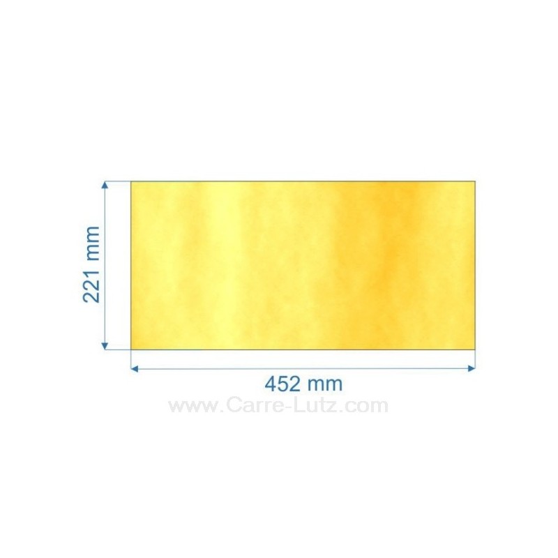 Vitre de poele en Vitrocéramique 452x221 mm Godin 3108