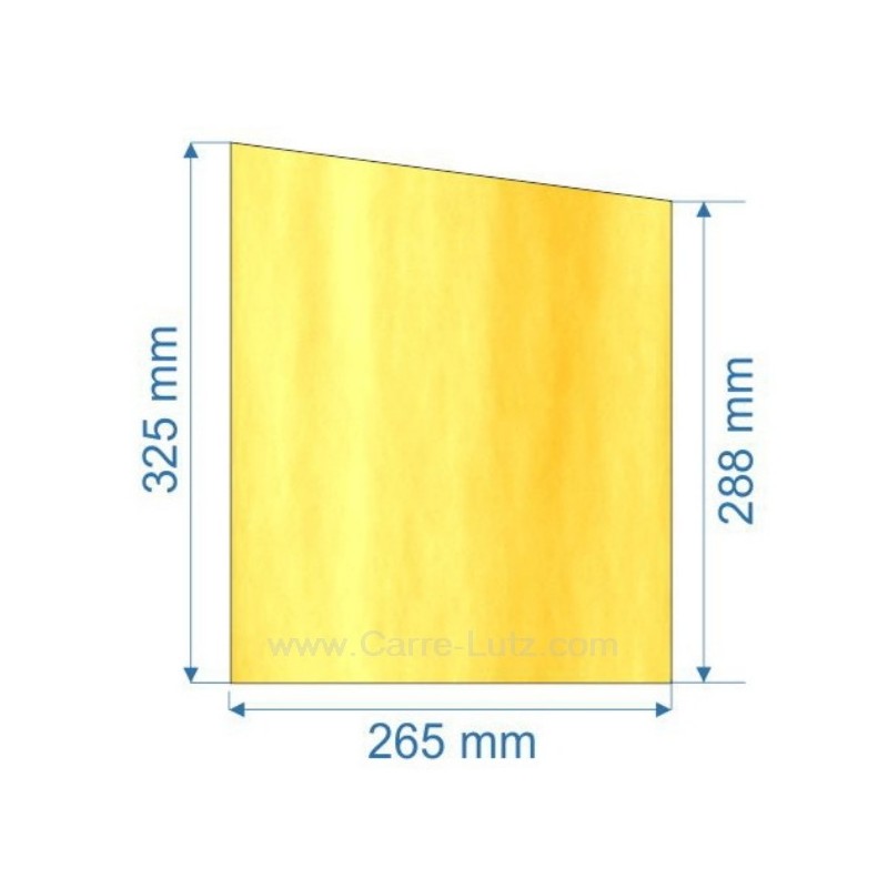 00172  Vitre de poele en Vitrocéramique 325(265)288 mm, P0018617 Deville 7867 56,00 €