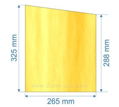 00172  Vitre de poele en Vitrocéramique 325(265)288 mm, P0018617 Deville 7867 56,00 €