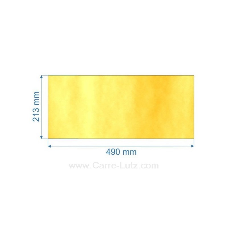 Vitre de poele en Vitrocéramique 493x232 mm Deville 7761 Godin 3716