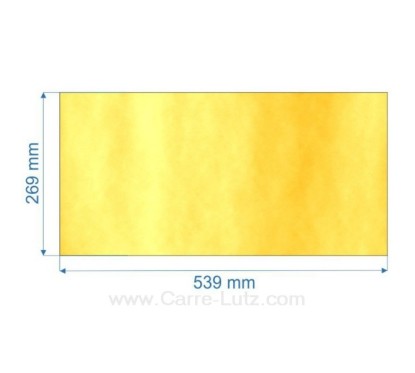 Vitre de poele en Vitrocéramique 539x269 mm Godin 3143