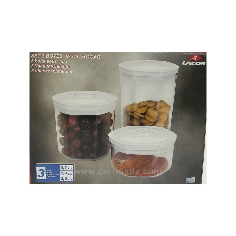 127LC003  3 BOITES SOUS VIDE 25,60 €