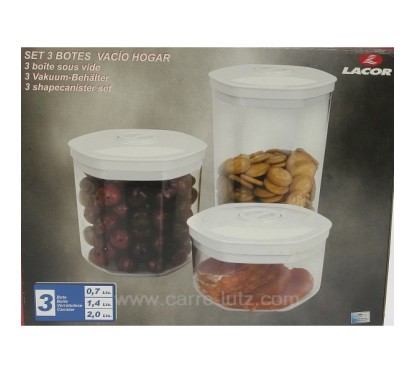 127LC003 3 BOITES SOUS VIDE 25,60 €