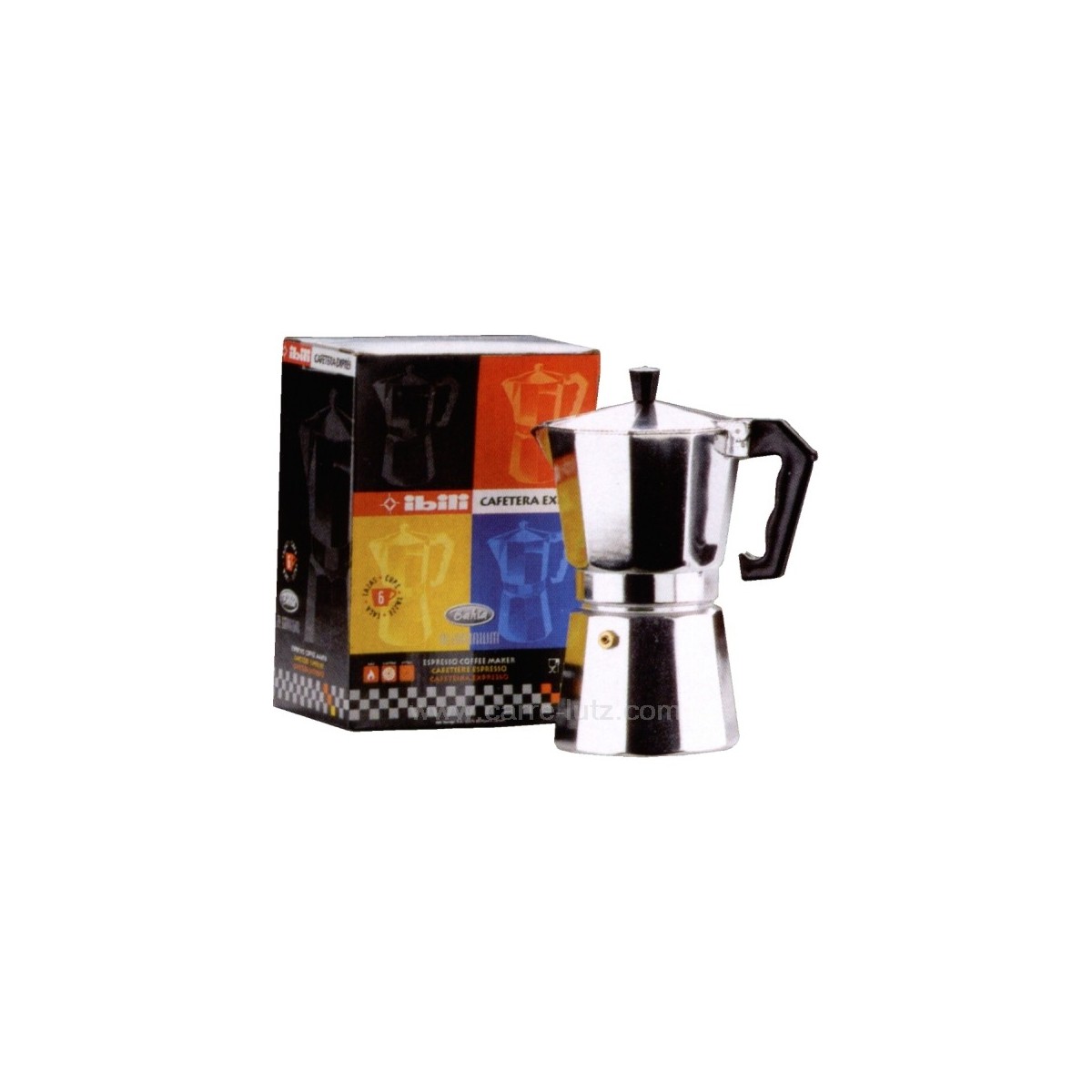 150IB002  Cafetière italienne expresso en aluminium 6 tasses 9,50 €