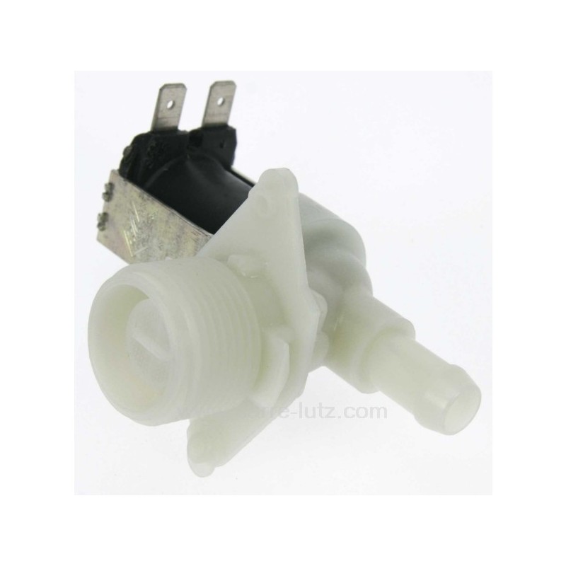 207110  481228128393 - Electrovanne 1 voie 90° diamètre 12 mm de lave linge Laden Whirlpool Igns Radiola Bauknecht  5,30 €