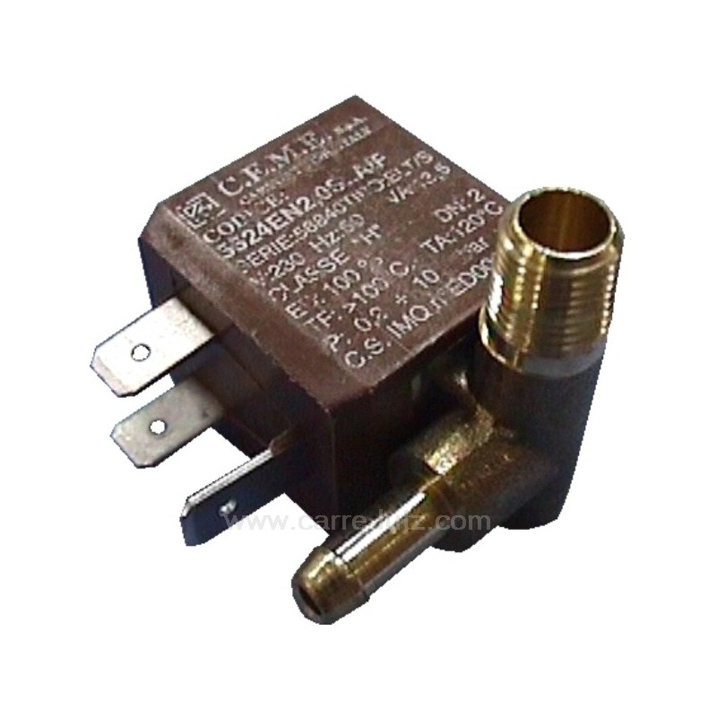 Electrovanne de centrale vapeur 90° 4W 230V 13,5VA 1/8