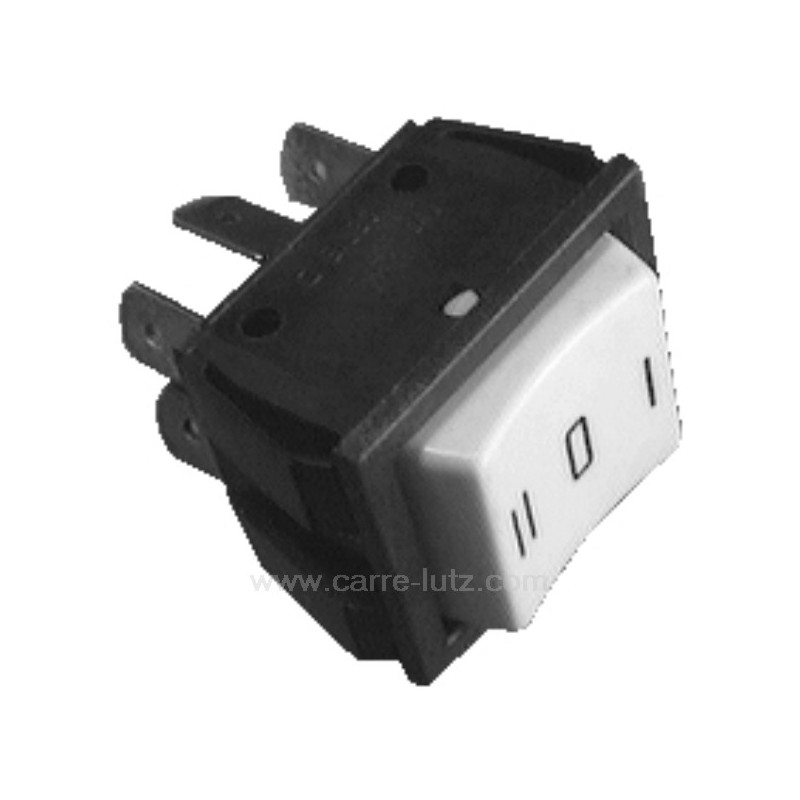 Interrupteur inverseur 10A 250V 6 contacts 22x25 mm