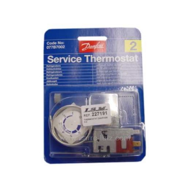 227191  Thermostat de réfrigérateur universel Danfoss N°2 12,90 €