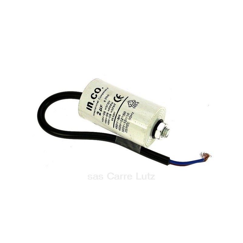 230031  Condensateur permanent à fils 2 MF 450V 4,80 €