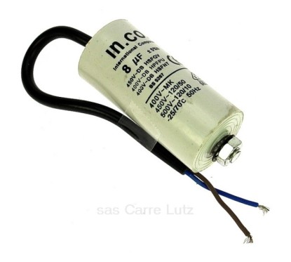 230039  Condensateur permanent à fils 8 MF 450V 4,60 €