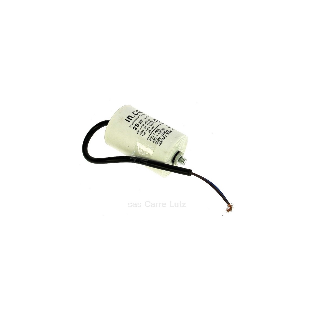 230047  Condensateur permanent à fils 25 MF 450V 10,80 €