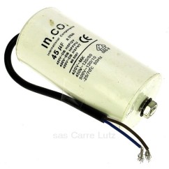 230051  Condensateur permanent à fils 45 MF 450V 9,40 €