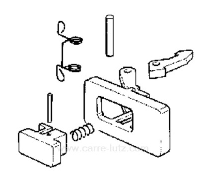 405097  03010218 - Poignée de hublot noir de lave linge A.Martin Sidex Gorenje  8,40 €