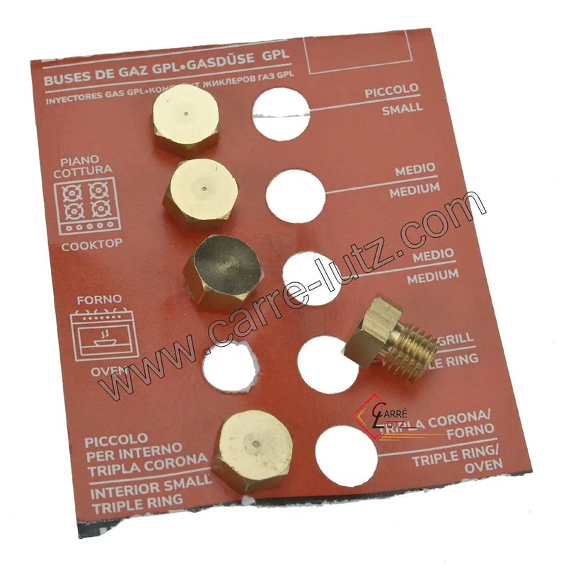 537517  25050001 ou 25050271 - Jeu d'injecteurs 8MB pour gaz butane propane pour gazinière Ariston IBG Sidex 9,30 €