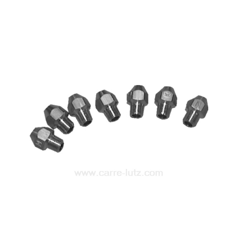 537625  93586758 ou 71x4773 - Panoplie d'injecteurs 5MC gaz de ville pour gazinière AEG, Brandt, Rosières 9,70 €