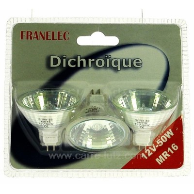 620122 Ampoule halogène MR16 50W 12V par 3 4,40 €