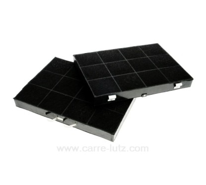 2 Filtres charbon actif modèle 100 DKF38 295X210X30 MM  de hotte aspirante Bauknecht Whirlpool 