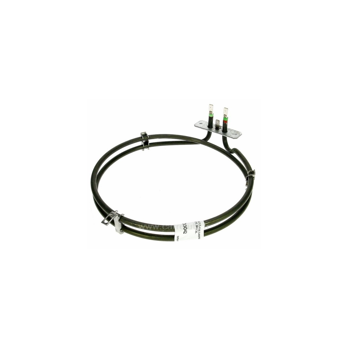 703042  71X6211 - Résistance circulaire 2400W diamètre 190 mm de four à chaleur tournante Bosch Brandt Sidex Smeg Vedette Tho...