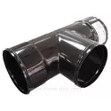 Té sans bouchon émaillé noir diamètre 200 mm 