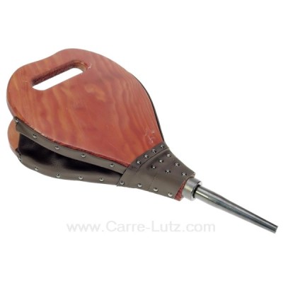 7064074D  Soufflet bois forme poire en bois cérusé couleur rouge brique 51,80 €