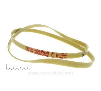 1192 H7  MAEL- Courroie plate de lave linge AEG Electrolux A Martin Faure Zanussi 1290775509