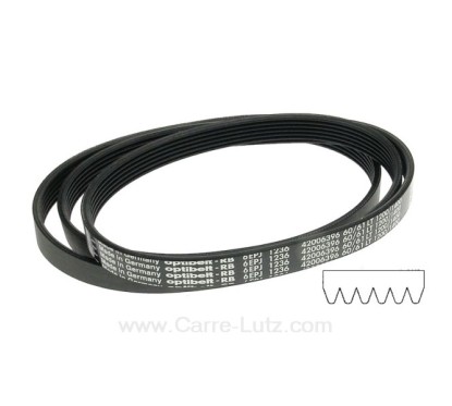 726246  52x3673 - Courroie plate 1236 J6 de lave linge Fagor Brandt Vedette Vestel Teka 42006396 13,30 €