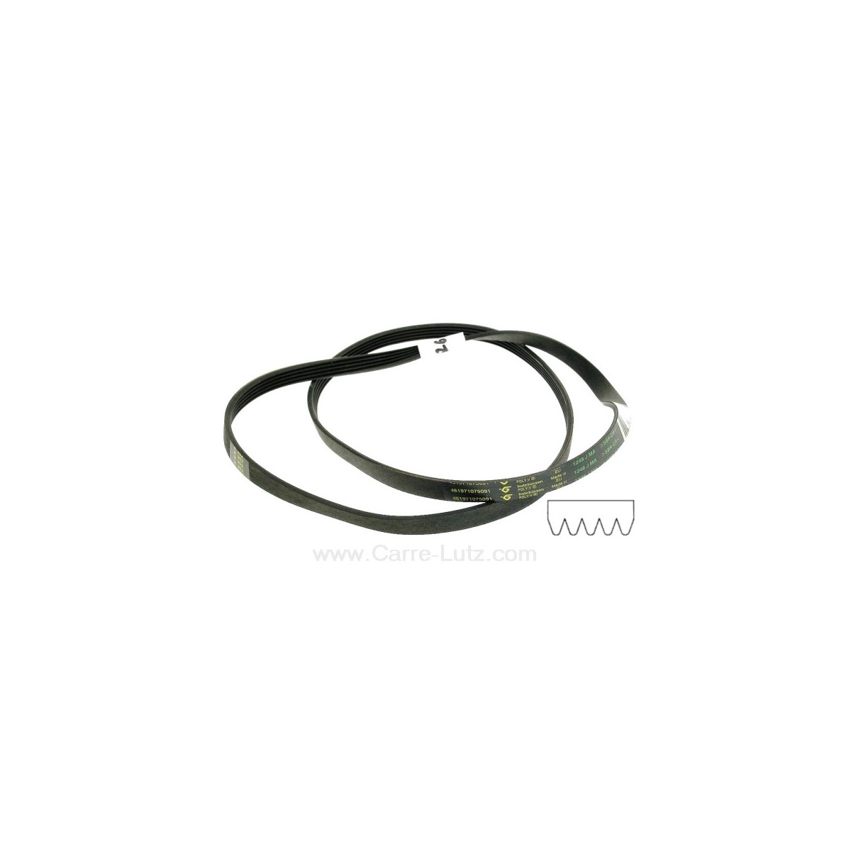 726254  1248 J5 MAEL - Courroie plate de lave linge Laden Whirlpool 481935818152 5,80 €