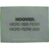 Micro filtre 2000 d'aspirateur 40600928 Hoover, reference 743425