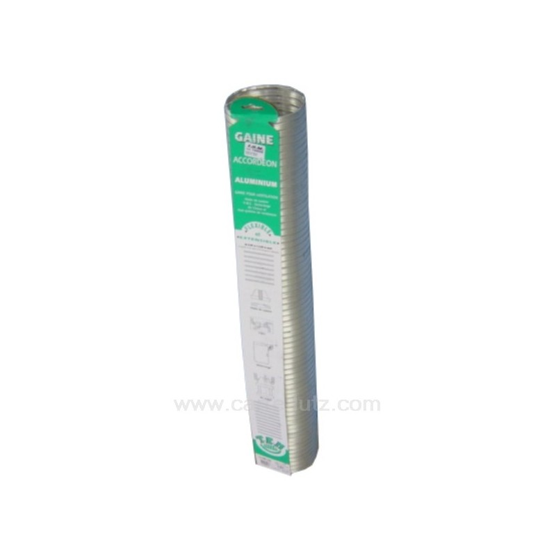 744008  Gaine aluminium de ventilation diamètre 133 mm 3 mt 20,20 €