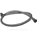 Tuyau d \'alimentation tresse inox 2,50 mt femelle/femelle coudé
