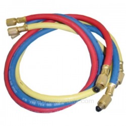 3 tuyaux de charge 150 cm rouge bleu et jaune 