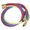 3 tuyaux de charge 150 cm rouge bleu et jaune, reference 110904