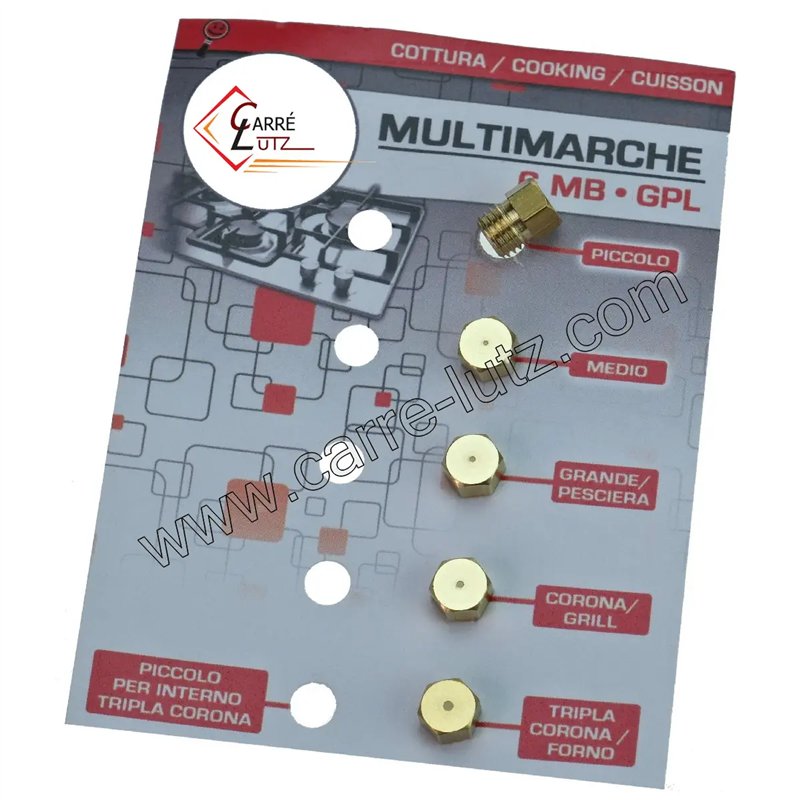 537505  C00021370 ou C00021378 ou C00900634 ou C00121265 ou 71x5115 ou 50241726004 - Jeu d'injecteurs pour gaz butane propane...