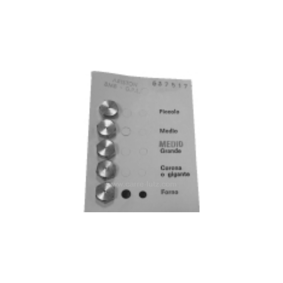 537535  Jeu d'injecteurs gaz naturel 10MB pour gazinière 12,00 €