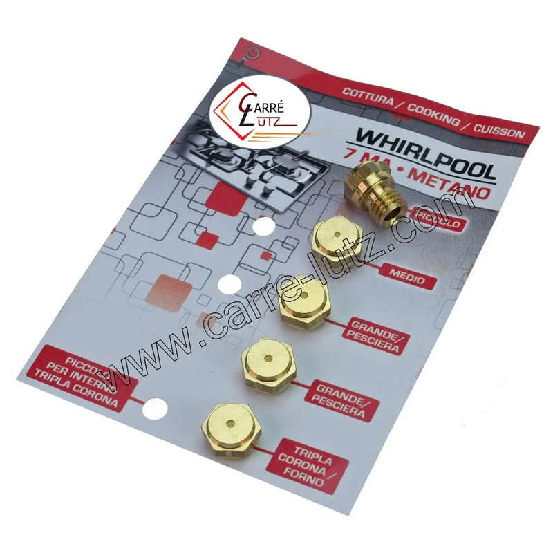 481931038153 - Jeu d'injecteurs gaz naturel 7Ma pour gazinière Scholtès Whirlpool