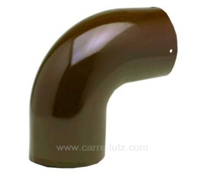 Coude lisse émaillé marron diamètre 139 mm  