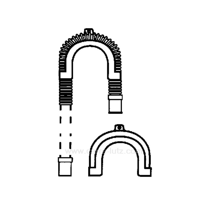 Tuyau de vidange 2 mt universel droit / droit