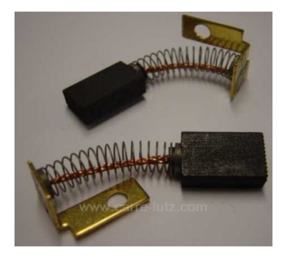 Jeu de charbon moteur 6,35x12,7x19,5 mm