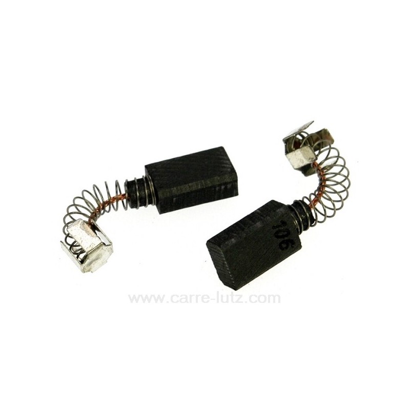 Jeu de charbon moteur 6x10x15 mm